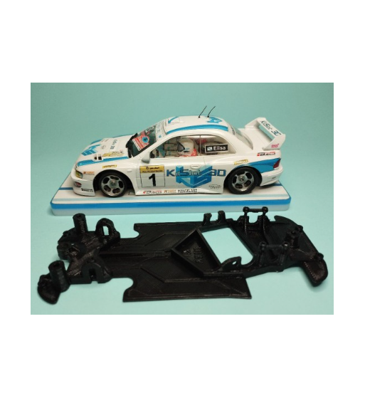 Chasis RACE EVO Subaru Scaleauto KS-AE01 en slot-maxi - Robustez y precisión rally