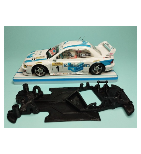 Chasis RACE EVO Subaru Scaleauto KS-AE01 en slot-maxi - Robustez y precisión rally