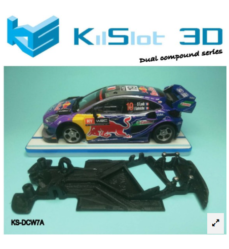 Chasis DUAL COMP Ford Puma WRC Scalextric KS-DCW7A en slot-maxi - Dualidad y ajuste total