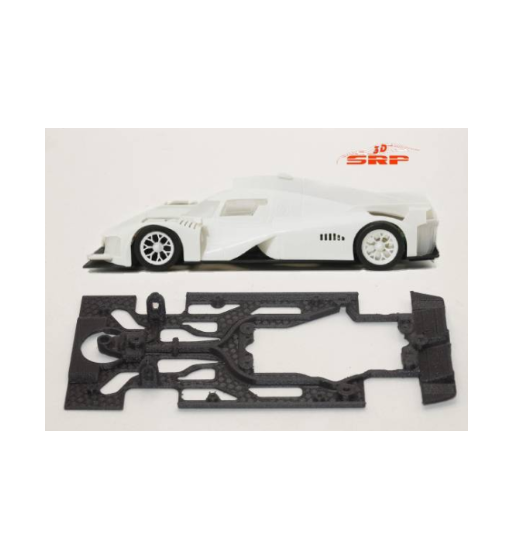 Chasis Peugeot 9x8 LMH Scaleauto BC2009 en slot-maxi - Precisión y ajuste profesional