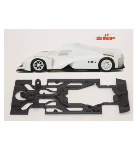 Chasis Peugeot 9x8 LMH Scaleauto BC2009 en slot-maxi - Precisión y ajuste profesional
