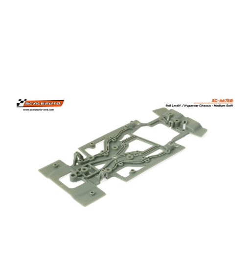 Chasis 9x8 LmdH Hypercar gris medio SC-6675B en slot-maxi - Flexibilidad y control Hypercar