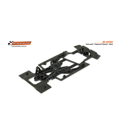 Chasis 9x8 LmdH Hypercar negro duro SC-6675A en slot-maxi - Robustez y control total