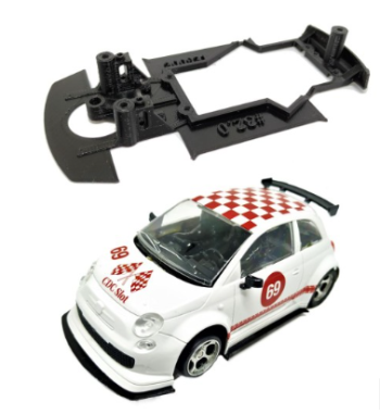 Chasis Abarth 500 AW48 slot-maxi - NSR cuna Slot.it para velocidad y rally