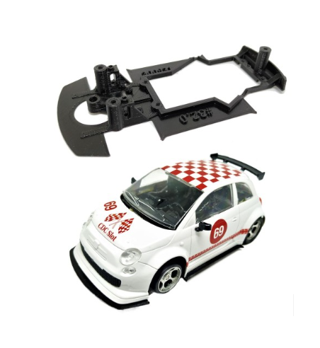 Chasis Abarth 500 AW48 slot-maxi - NSR cuna Slot.it para velocidad y rally
