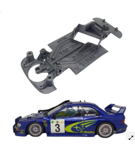 Chasis Subaru Scaleauto MBAW166 slot-maxi - Angularidad y rendimiento top