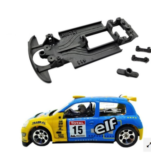 Chasis Renault Clio S1600 MBIL11 slot-maxi - Linealidad y control para rally Ninco