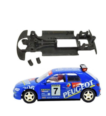 Chasis Peugeot 306 MBIL121 slot-maxi - Angularidad para control de rally Ninco