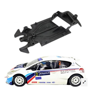 Chasis Peugeot 208 MBAWR177 slot-maxi - Angularidad y precisión para Scaleauto