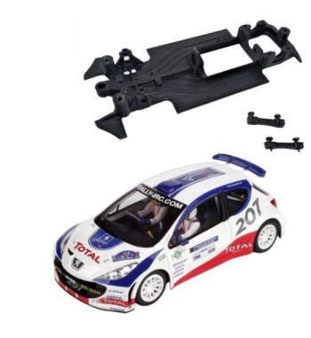 Chasis Peugeot 207 MBAW259 slot-maxi - Angularidad Avant Slot para rally avanzado