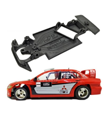 Chasis Mitsubishi Lancer Evo MBAW148 slot-maxi - Ninco angular, máxima precisión rally