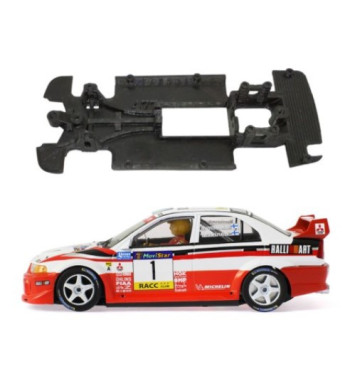 Chasis Mitsubishi Evo V/VI MBILR477 slot-maxi - Scaleauto lineal, tracción y control total