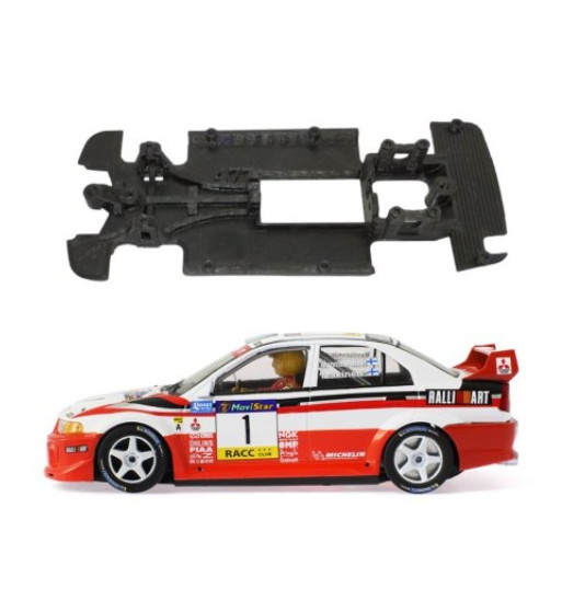 Chasis Mitsubishi Evo V/VI MBILR477 slot-maxi - Scaleauto lineal, tracción y control total