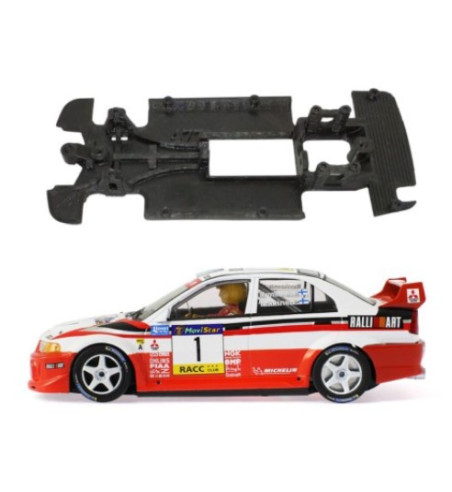 Chasis Mitsubishi Evo V/VI MBILR477 slot-maxi - Scaleauto lineal, tracción y control total