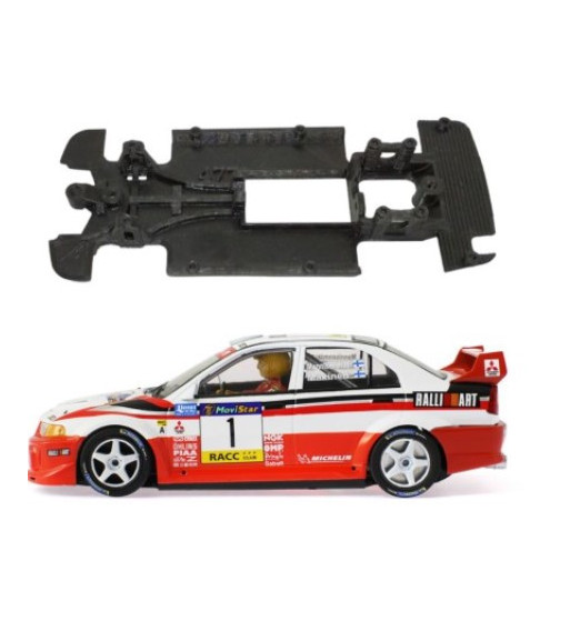 Chasis Mitsubishi Evo V/VI MBILR477 slot-maxi - Scaleauto lineal, tracción y control total