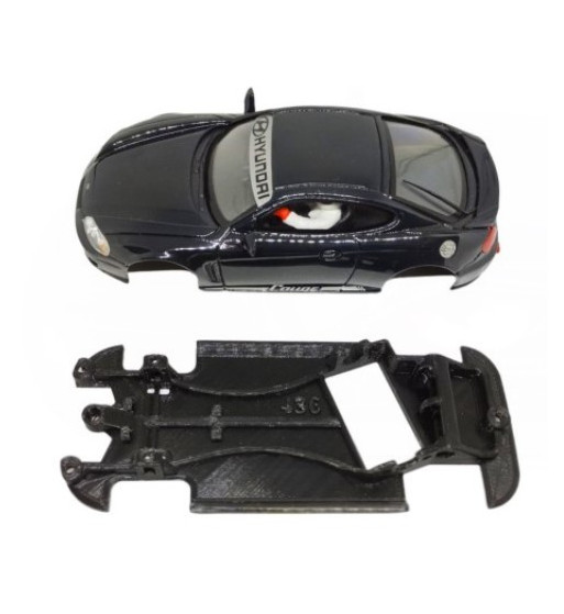 Chasis Hyundai Coupe AW437 slot-maxi - Angular Cartrix para competición y drift
