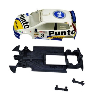 Chasis Fiat Punto S1600 MBIL305 slot-maxi - Ninco lineal para rally y velocidad