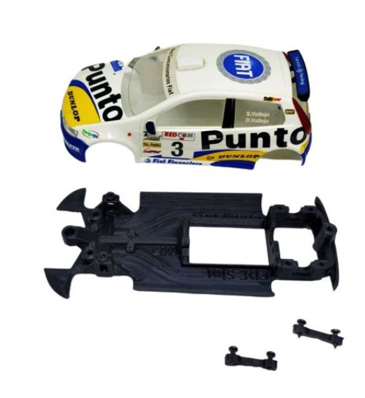 Chasis Fiat Punto S1600 MBIL305 slot-maxi - Ninco lineal para rally y velocidad