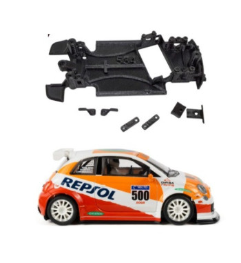 Chasis Abarth 500 MBAWR534 slot-maxi - angular NSR monoblock para rally y precisión