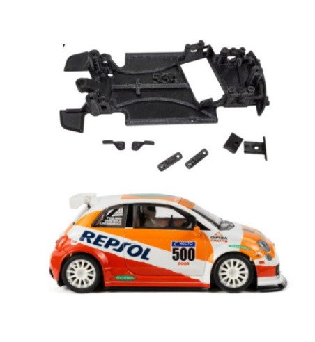 Chasis Abarth 500 MBAWR534 slot-maxi - angular NSR monoblock para rally y precisión