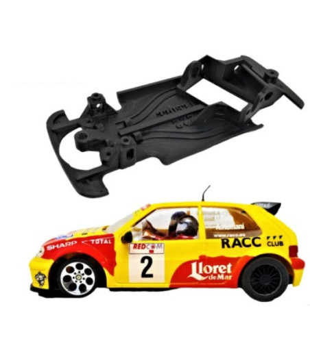 Chasis Citroën Saxo MBAW222 slot-maxi - Ninco monoblock para máxima durabilidad