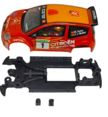 Chasis Citroën C2 MBIL234 slot-maxi - Scalextric monoblock para rally técnico