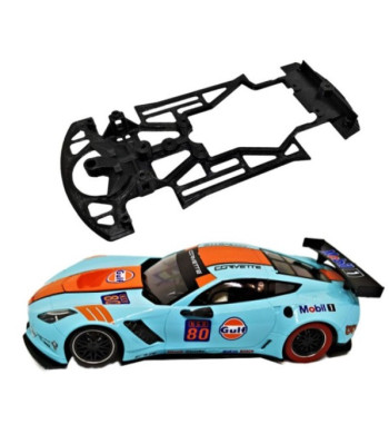 Chasis Corvette C7R AWS307 slot-maxi - Skeleton NSR para máxima velocidad