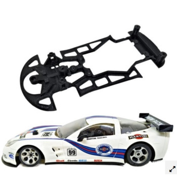 Chasis Corvette C6R AWS262 slot-maxi - Skeleton NSR para competición y resistencia