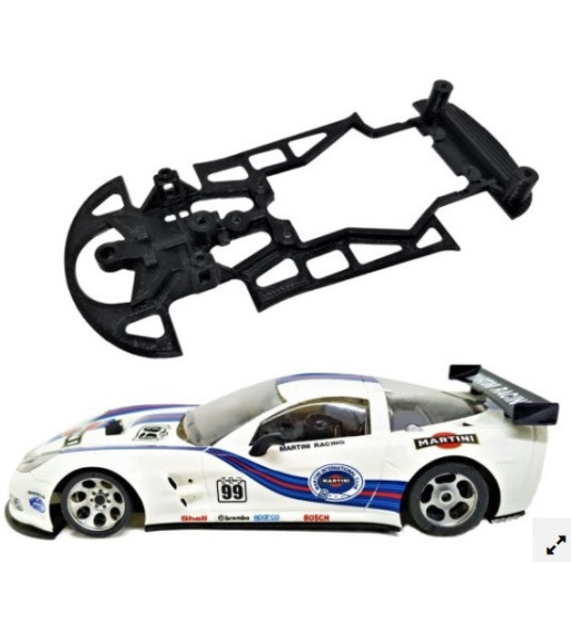 Chasis Corvette C6R AWS262 slot-maxi - Skeleton NSR para competición y resistencia