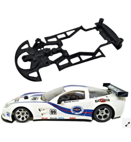 Chasis Corvette C6R AWS262 slot-maxi - Skeleton NSR para competición y resistencia