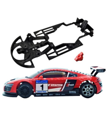 Chasis Audi R8 GT3 AW249 slot-maxi - Ninco Skeleton para tuning avanzado