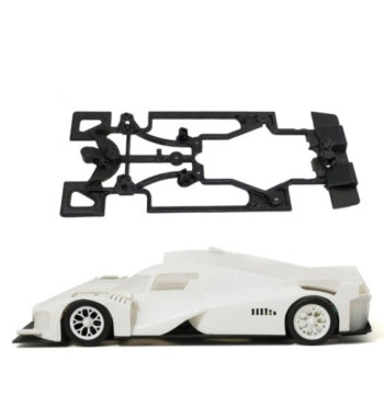 Chasis Peugeot 9X8 LRT3565 slot-maxi - Scaleauto cuna RT3 para velocidad y resistencia