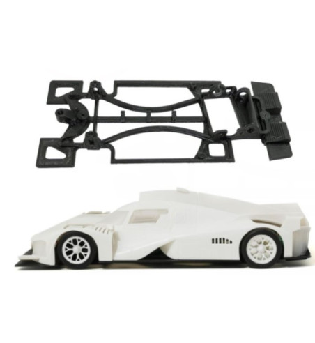 Chasis Peugeot 9X8 MBAW567 slot-maxi - Scaleauto Monoblock para competición avanzada