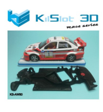 Chasis Kilslot KS-AW80 3D Angular Race Soft Mitsubishi EVO V-VI | Slot Maxi