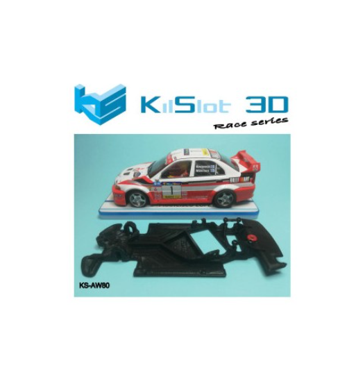 Chasis Kilslot KS-AW80 3D Angular Race Soft Mitsubishi EVO V-VI | Slot Maxi