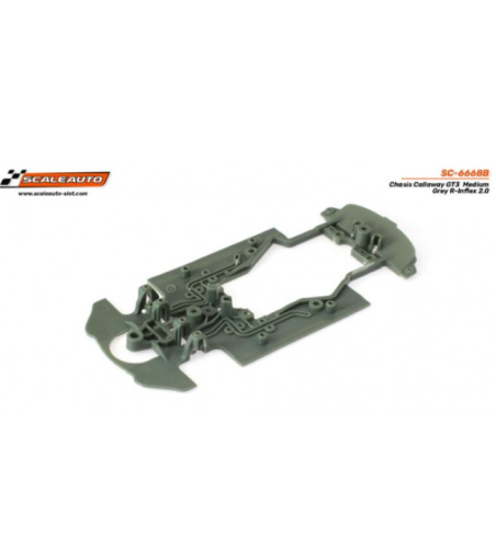 Chasis Scaleauto SC-6668B Callaway GT3 Medio Gris | Slot Maxi