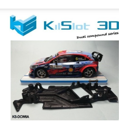 Chasis Kilslot KS-DCW6A 3D Angular DUAL COMP Hyundai I20 Scalextric | Slot Maxi