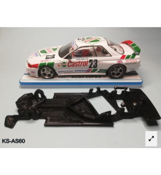Kilslot KS-AS60 Chasis 3d angular RACE SOFT Nissan Skyline Slot.it | Slot Maxi