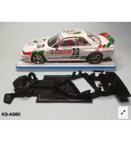Kilslot KS-AS60 Chasis 3d angular RACE SOFT Nissan Skyline Slot.it | Slot Maxi
