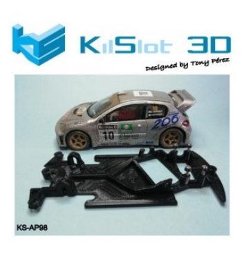Chasis 3D Angulo Peugeot 206 WRC SCX KS-AP98 | Slot Maxi