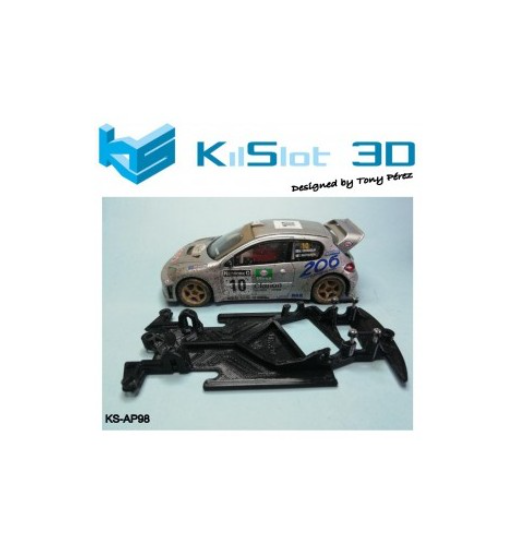 Chasis 3D Angulo Peugeot 206 WRC SCX KS-AP98 | Slot Maxi