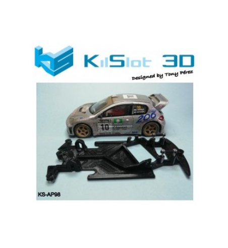 Chasis 3D Angulo Peugeot 206 WRC SCX KS-AP98 | Slot Maxi