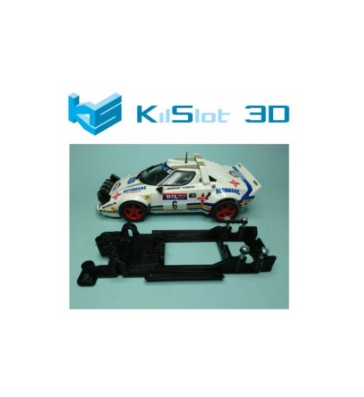Chasis 3D Lineal Black Lancia Stratos Team Slot BS2B | Slot Maxi