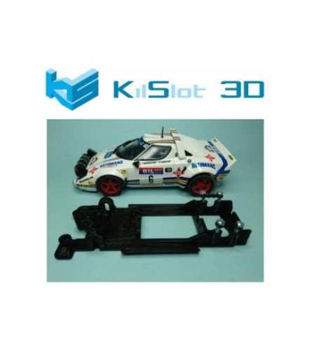 Chasis 3D Lineal Black Lancia Stratos Team Slot BS2B | Slot Maxi