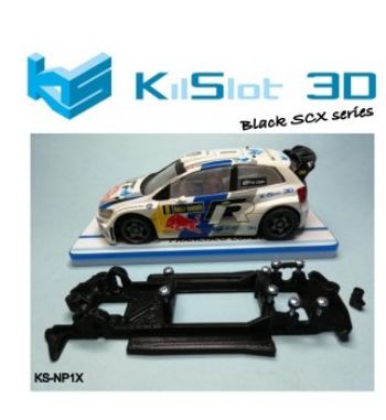 Chasis 3D Motor RX Lineal Black Polo WRC Superslot - Kilslot NP1X