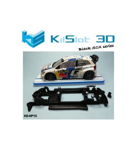 Chasis 3D Motor RX Lineal Black Polo WRC Superslot - Kilslot NP1X