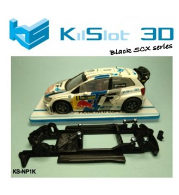 Chasis 3D Motor RK Lineal Black Polo WRC Superslot - Kilslot NP1K