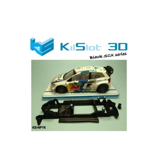 Chasis 3D Motor RK Lineal Black Polo WRC Superslot - Kilslot NP1K