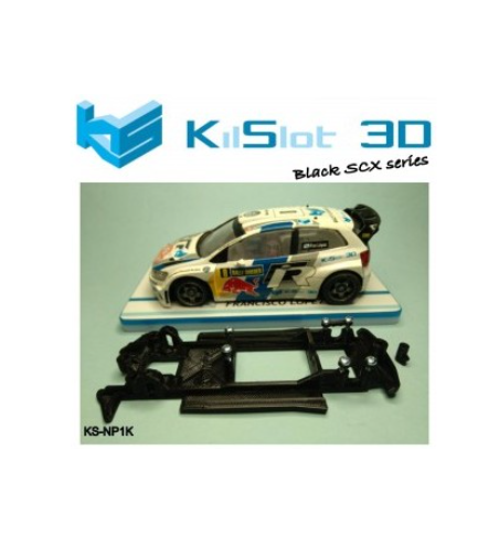 Chasis 3D Motor RK Lineal Black Polo WRC Superslot - Kilslot NP1K