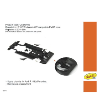 Chasis Audi R18 TDI EVO6 REV3 Slot.it CS24T60C